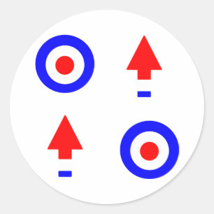 Mod target And Arrows Classic Round Sticker