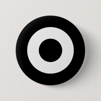 Mod target button, black and white 6 cm round badge