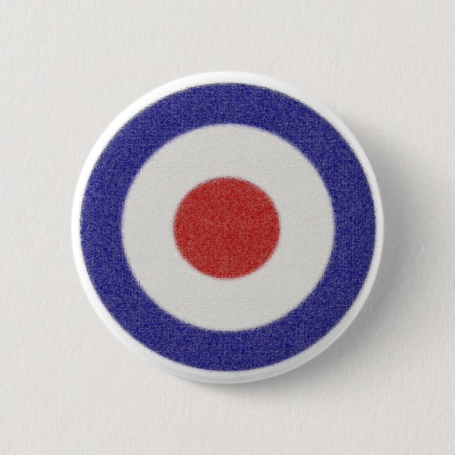 Mod Target Distressed 6 Cm Round Badge (Front)