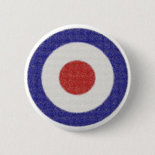 Mod Target Distressed 6 Cm Round Badge