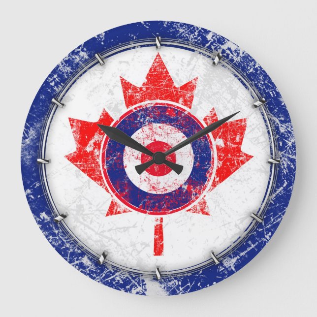 MOD Target Grunge Canada Wild Large Clock (Front)