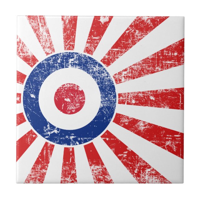 Mod Target Mods Sunburst Target Roundel Ceramic Tile (Front)