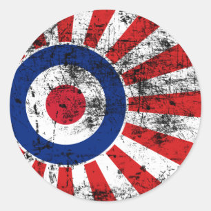 Mod Target Mods Sunburst Target Roundel Classic Round Sticker