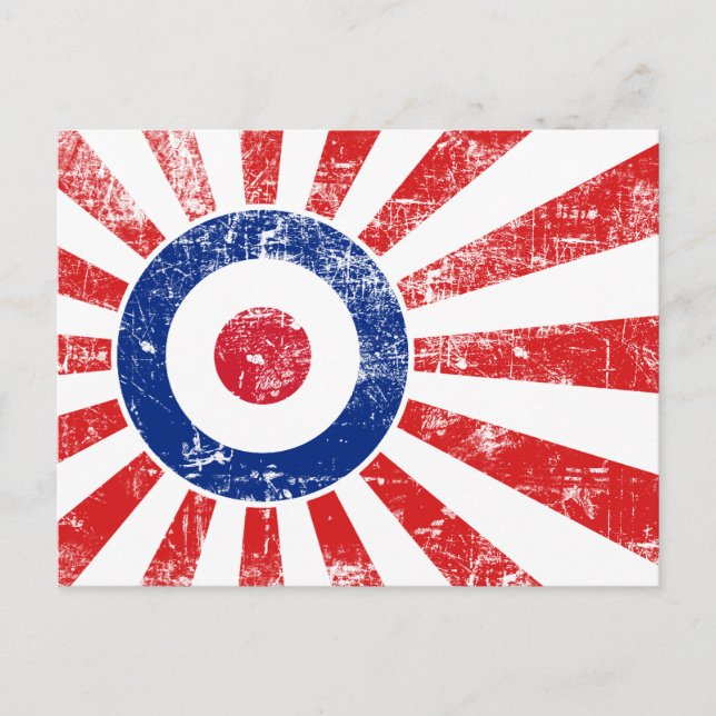 Mod Target Mods Sunburst Target Roundel Postcard (Front)