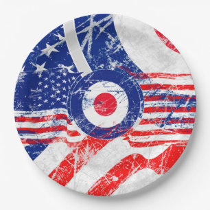 Mod Target Mods US Target Grunge Roundel Paper Plate