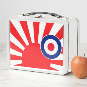 MOD Target Roundel Sunburst Style Metal Lunch Box