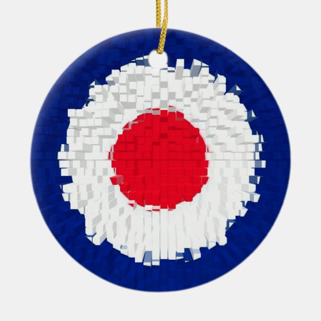 Mod Target with effect applied Ceramic Ornament (Front)