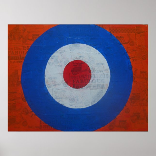 Mod Target with Scooter background Poster (Front)
