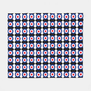 MOD Targets Roundel on Checkers Fleece Blanket