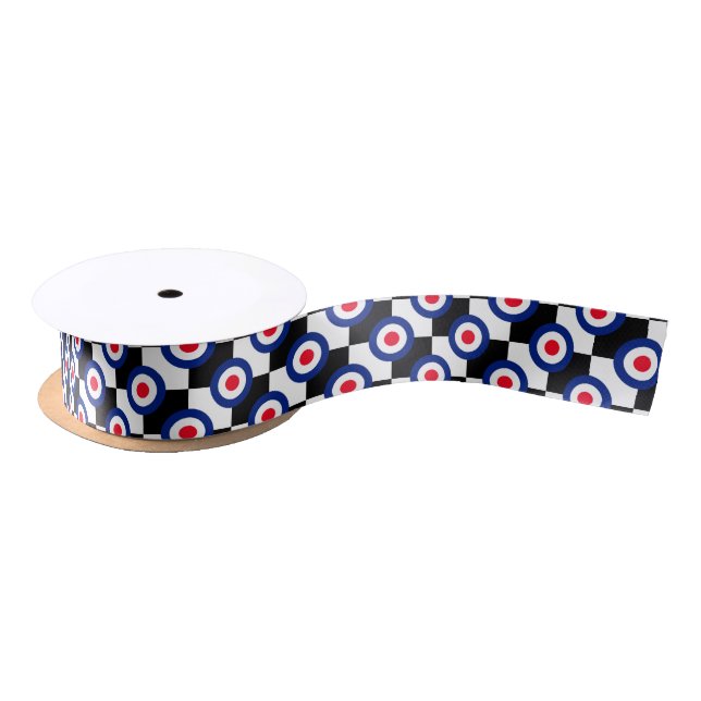MOD Targets Roundel on Checkers Satin Ribbon (Spool)