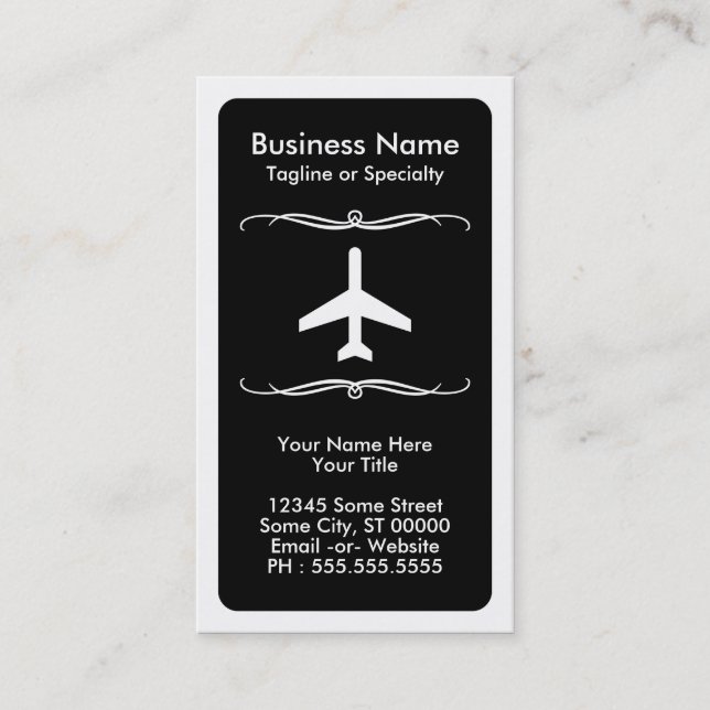 mod travel (colour customisable) business card (Front)