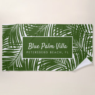 Mod Tropics Palm Leaf Pattern Beach House Beach Towel