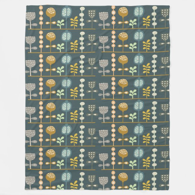 Mod Unique Artistic Artisan Designer Trendy Fleece Blanket (Front)