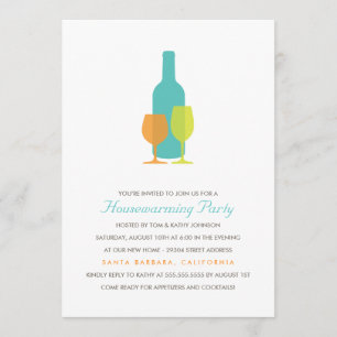 Mod Vino Housewarming Party Invitation
