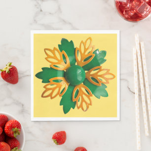 MOD Vintage Flower Brooch Summer Birthday Retro Napkin