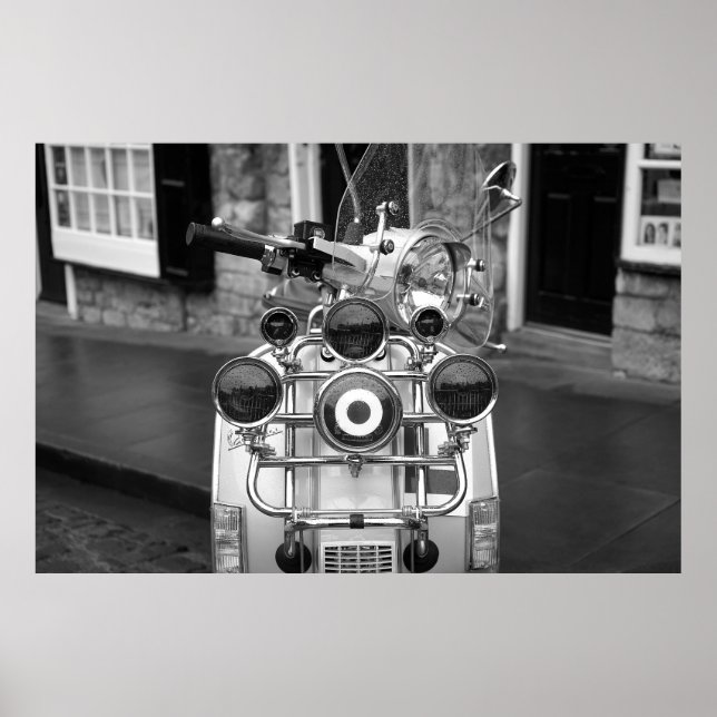 Mod vintage scooter poster (Front)