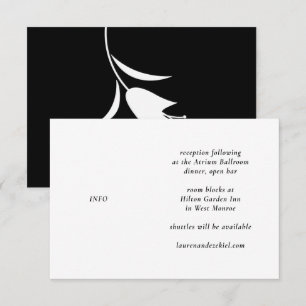 MOD WHITE TULIP WEDDING ENCLOSURE CARD