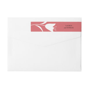 MOD WHITE TULIP WEDDING WRAP AROUND LABEL