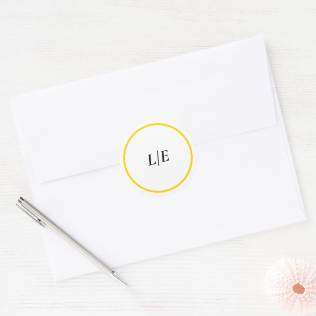 MOD YELLOW TULIP WEDDING envelope seal (Envelope)