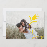 MOD YELLOW TULIP WEDDING SAVE THE DATE