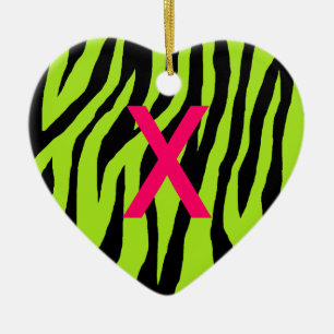 Mod Zebra Ceramic Tree Decoration