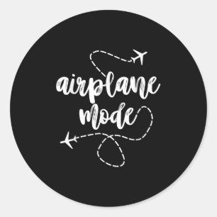 Mode Aeroplane _ Summer Vacation _ Travel Aeroplan Classic Round Sticker