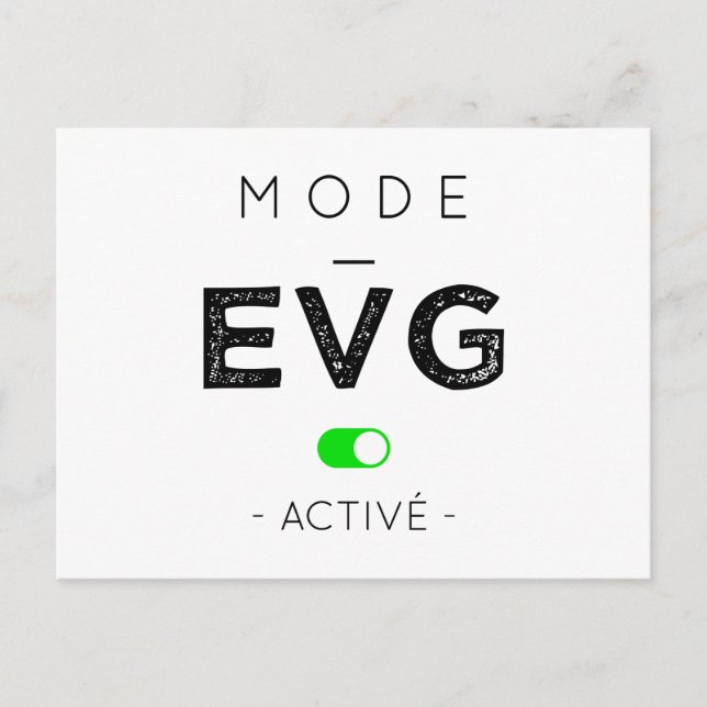 Mode EVG activé Postcard (Front)