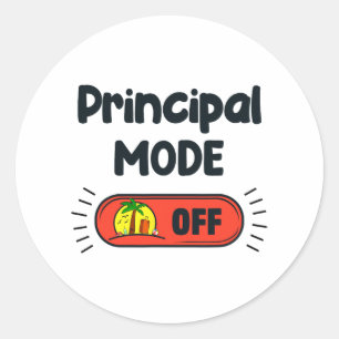 Mode Off Happy Last Day Of School Summer Classic Round Sticker