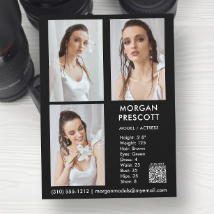 Model Actor 3 Photo Pro Comp Card Your QR Code