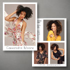 Model Actor 4 Photo Two Sided Comp Card Template