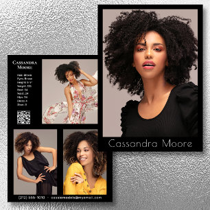 Model Actor 4 Photo Two Sided Comp QR Template