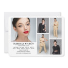 Model Actor 5 Photo Comp Card Template 5x7 White