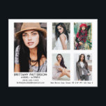 Model Actor 5 Photo Comp Card White Postcard<br><div class="desc">Model Actor 5 Photo Comp Card White Postcard</div>