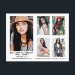 Model Actor 5 Photo Comp Card White Postcard<br><div class="desc">Model Actor 5 Photo Comp Card White Postcard</div>