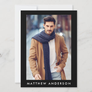 Model Actor Comp Card Black - 4 Photo Back