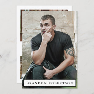 Model Actor Comp Zed Card 5x7 2 Sided 5 Photo