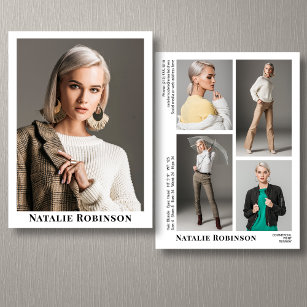 Model Actor Composite Card Template 5 Photo