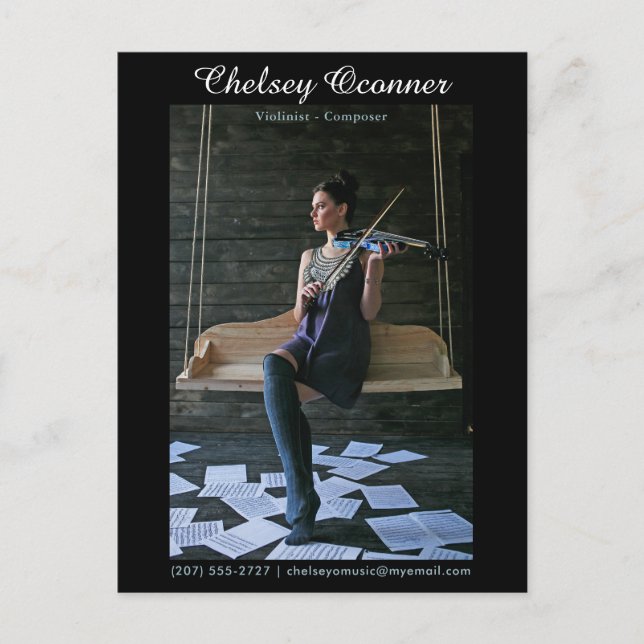 Model Actor Entertainer Comp Card Promo Postcard (Front)