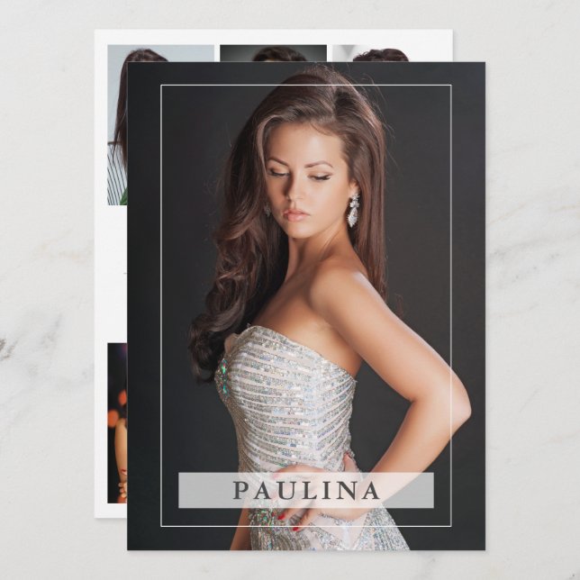 Model Actor Pro 5.5x7.5 Comp Zed Card 7 Photo (Front/Back)