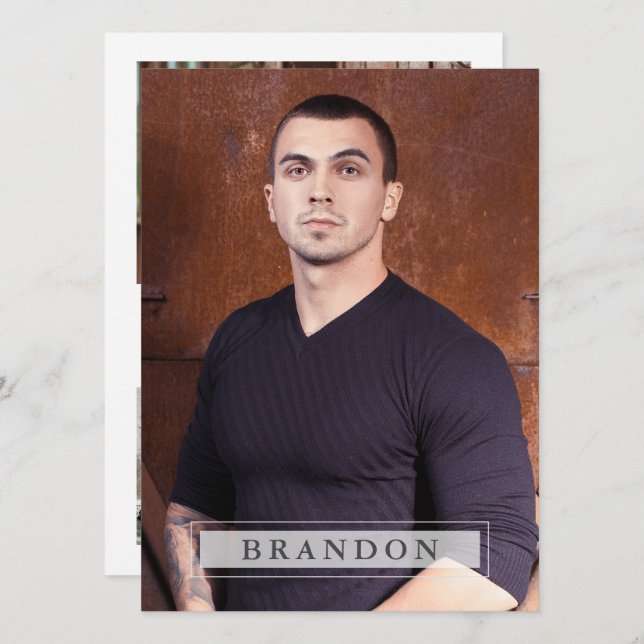 Model Actor Zed Comp Card 5 Photo 5.5x7.5 Pro (Front/Back)