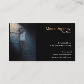 model agency business card