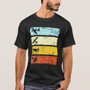 Model Airplane Flight Model Airplane Retro Vintage T-Shirt