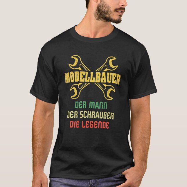Model Builder Sayings Model Car Men's Scale Model T-Shirt (Front)