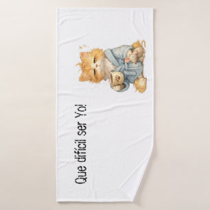 model cat bath towel set