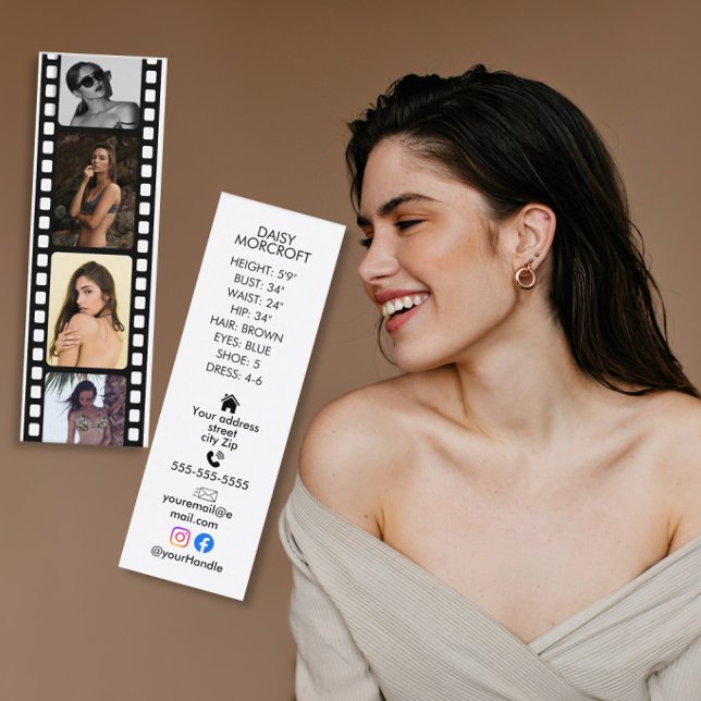 Model Comp Card Film Strip Business Card (Creator Uploaded)