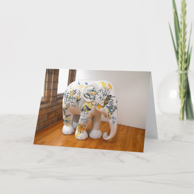 Model elephant holiday card (Front)
