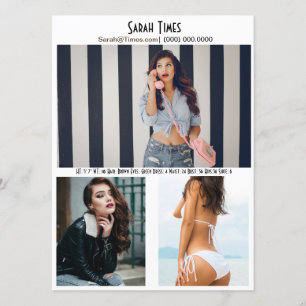 Model Female Comp Card Template