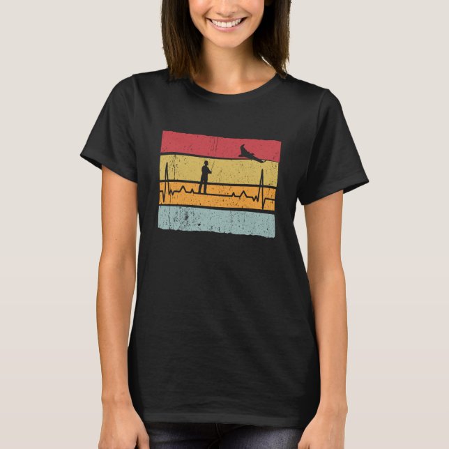 Model Flyer Retro Model Flying Pilot Model Making T-Shirt (Front)