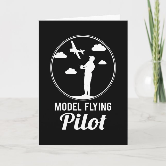 Model Flying Pilot Modeler Aeroplane Gift Card (Front)