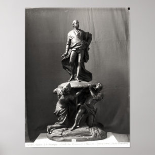 Model for the monument of Louis XV Poster